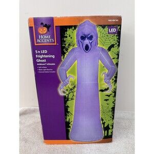 GEMMY Home Accents 5ft LED Frightening Ghost Inflatable Halloween Decoration